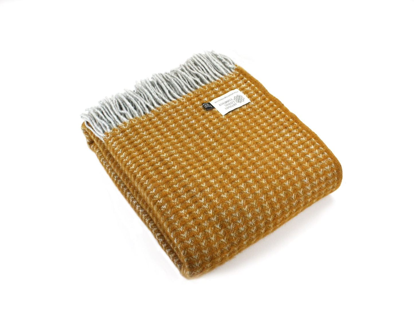 Mountain Top Pure New Wool Throw - Mustard