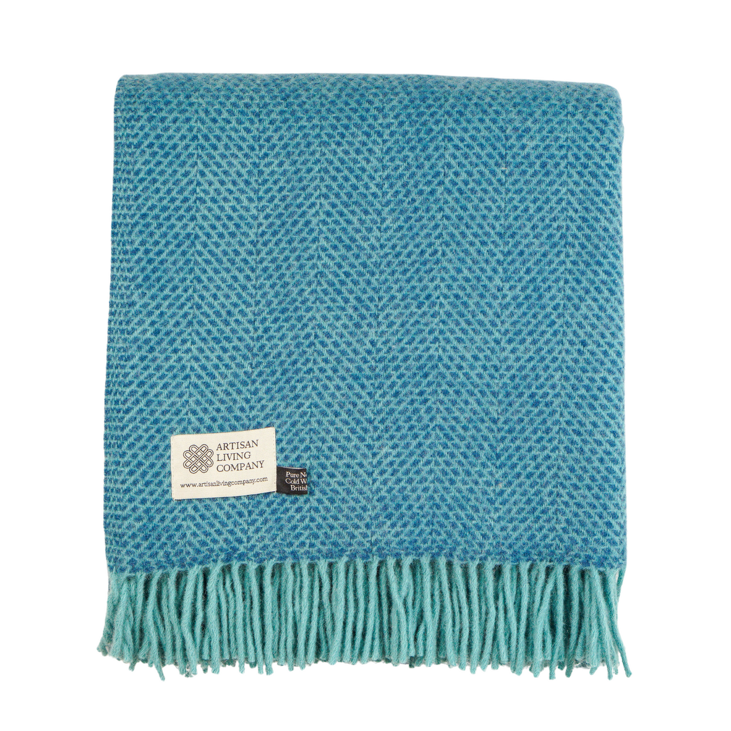 Beehive Pure New Wool Throw –  Spearmint & Ink