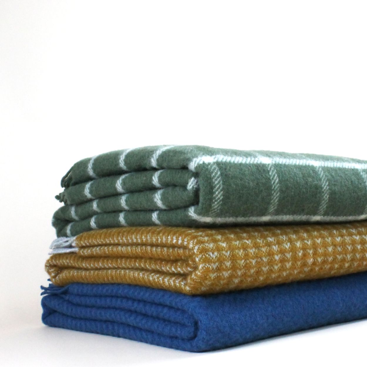 Mountain Top Pure New Wool Throw - Mustard