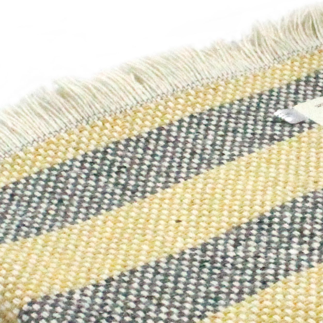 Recycled Wool Throw - Yellow & Grey Stripe