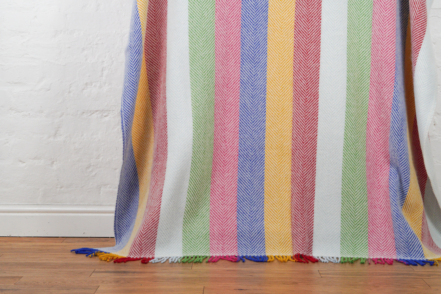 Wide Stripe Colour Block Pure New Wool Throw